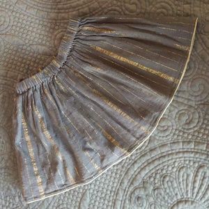 ⚜️Louis Louise⚜️ sz 4 🩶💛🩶gray gold girls skirt
